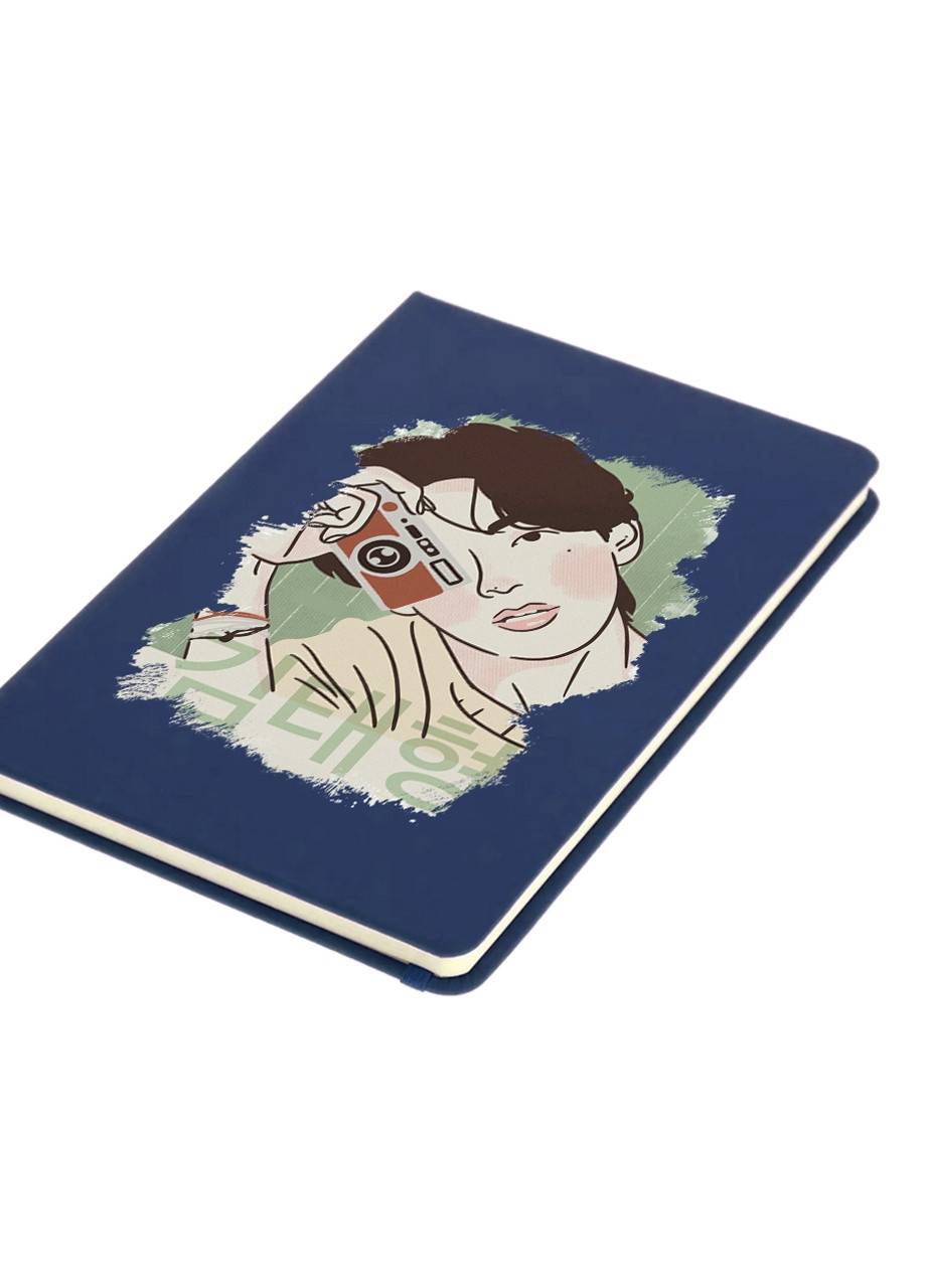 Блокнот А5 Кім Тхехен БТС (Kim Tae-hyung BTS) Темно-синій (92228-3262-NB) MobiPrint (257323111)