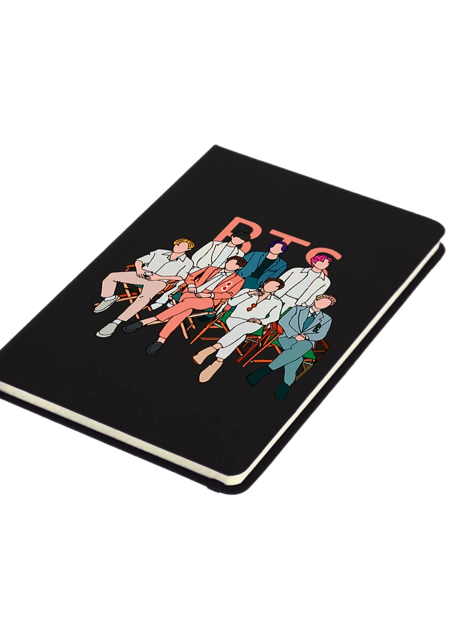 Блокнот А5 БТС (BTS) Чорний (92228-3264-BK) MobiPrint (257324864)