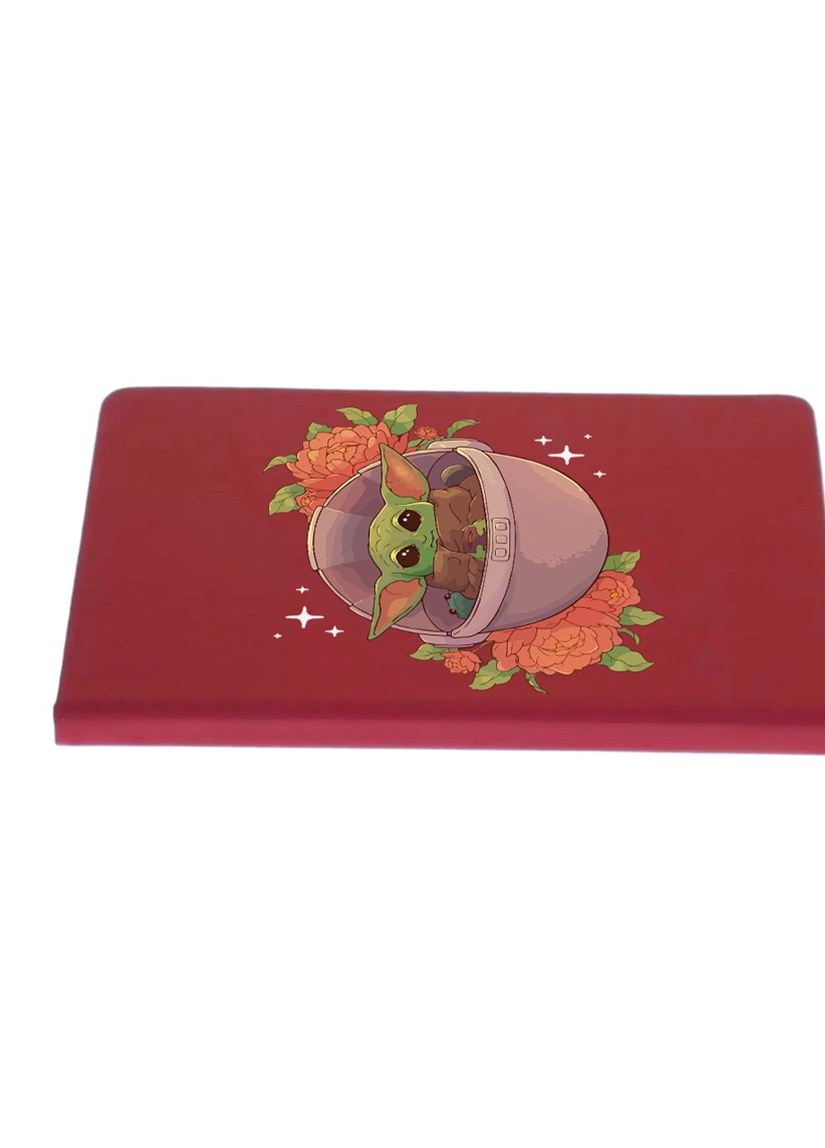 Блокнот А5 Грогу Йода квіти (Grogu Baby Yoda) Червоний (92228-3521-RD) MobiPrint (257329028)