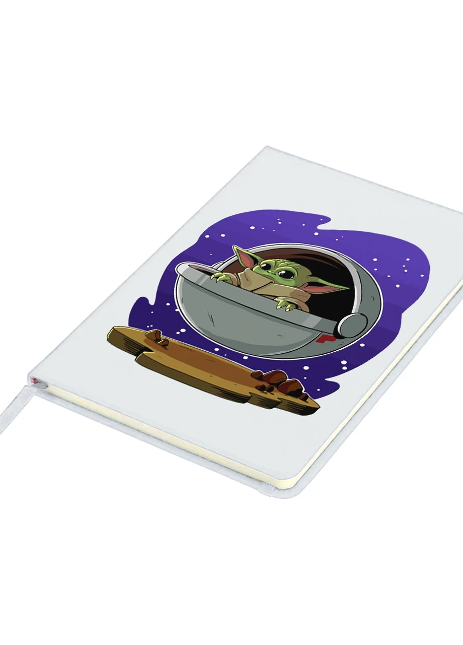 Блокнот А5 Грогу космос (Grogu Baby Yoda) Білий (92228-3518-WT) MobiPrint (257323858)