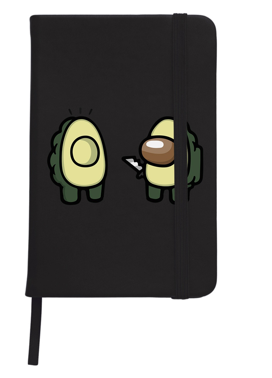 Блокнот А5 Амонг Ас Авокадо (Among Us) Чорний (92228-3472-BK) MobiPrint (257322988)