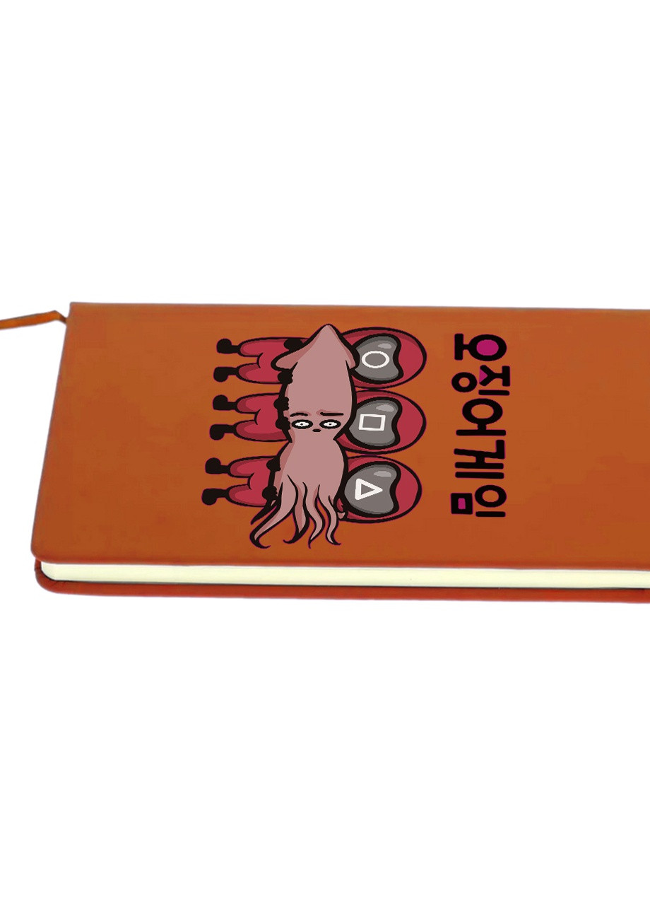 Блокнот А5 Солдаты Игра в кальмара с кальмаром (Squid Game) Оранжевый (92228-3477-OG) MobiPrint (257328886)