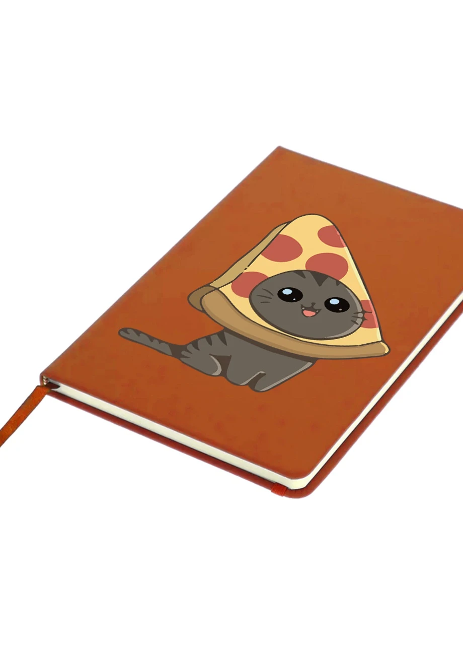Блокнот А5 Піца кіт (Pizzacat) Помаранчевий (92228-3436-OG) MobiPrint (257325601)