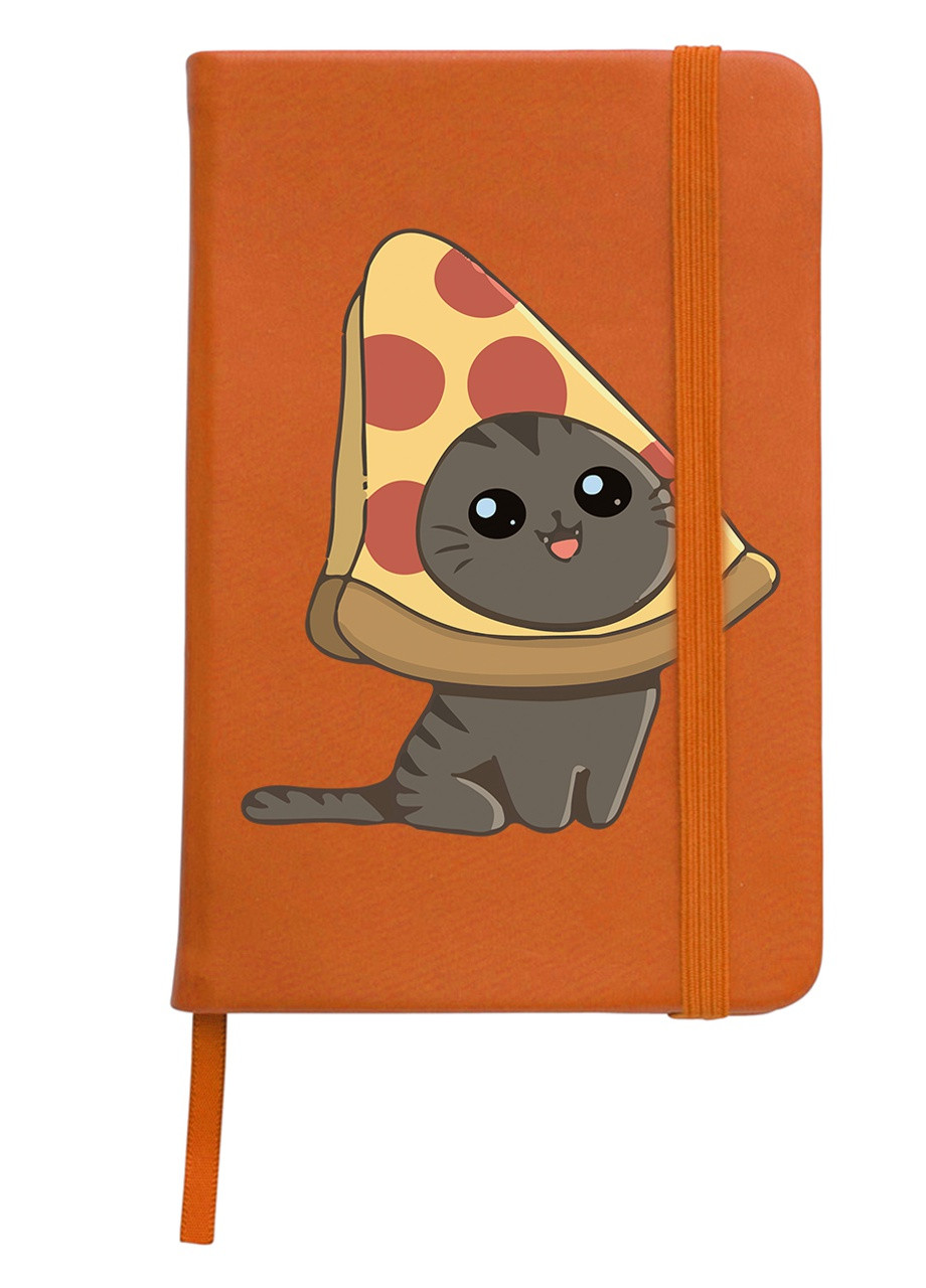 Блокнот А5 Піца кіт (Pizzacat) Помаранчевий (92228-3436-OG) MobiPrint (257325601)