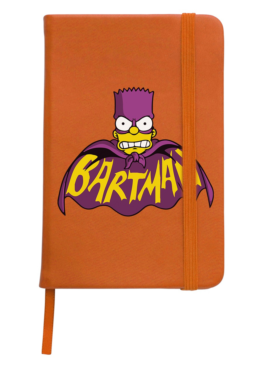Блокнот А5 Бартмен Барт Сімпсон (Bartman The Simpsons) Помаранчевий (92228-3409-OG) MobiPrint (257328381)
