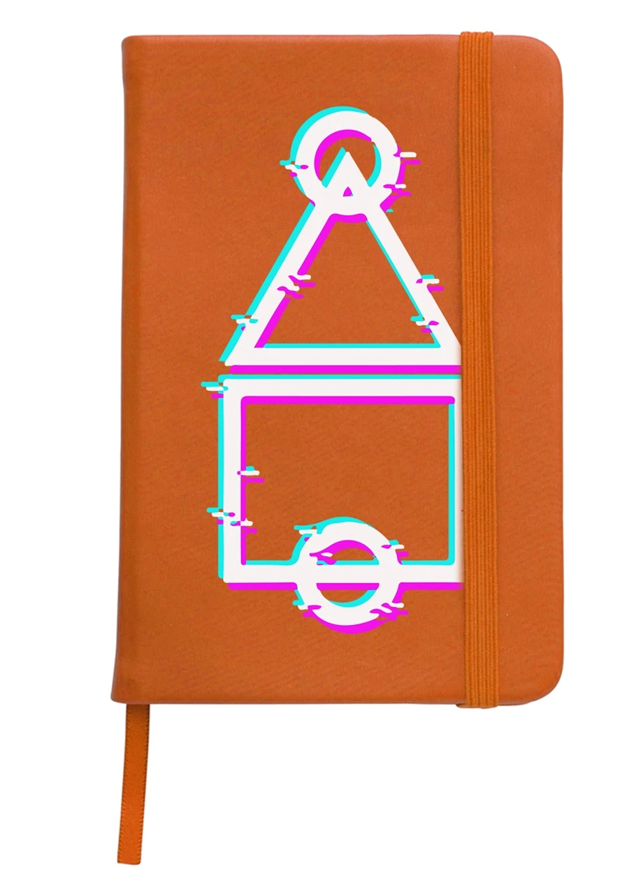 Блокнот А5 Игровое поле Игра в кальмара (Squid Game) Оранжевый (92228-3450-OG) MobiPrint (257322552)