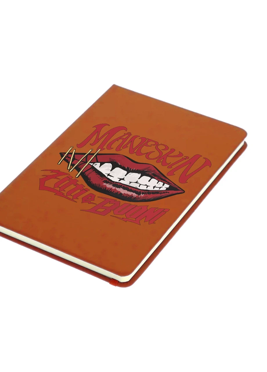 Блокнот А5 Манескин губы-лого(Maneskin-Zitti-e-buoni) Оранжевый (92228-3514-OG) MobiPrint (257323511)