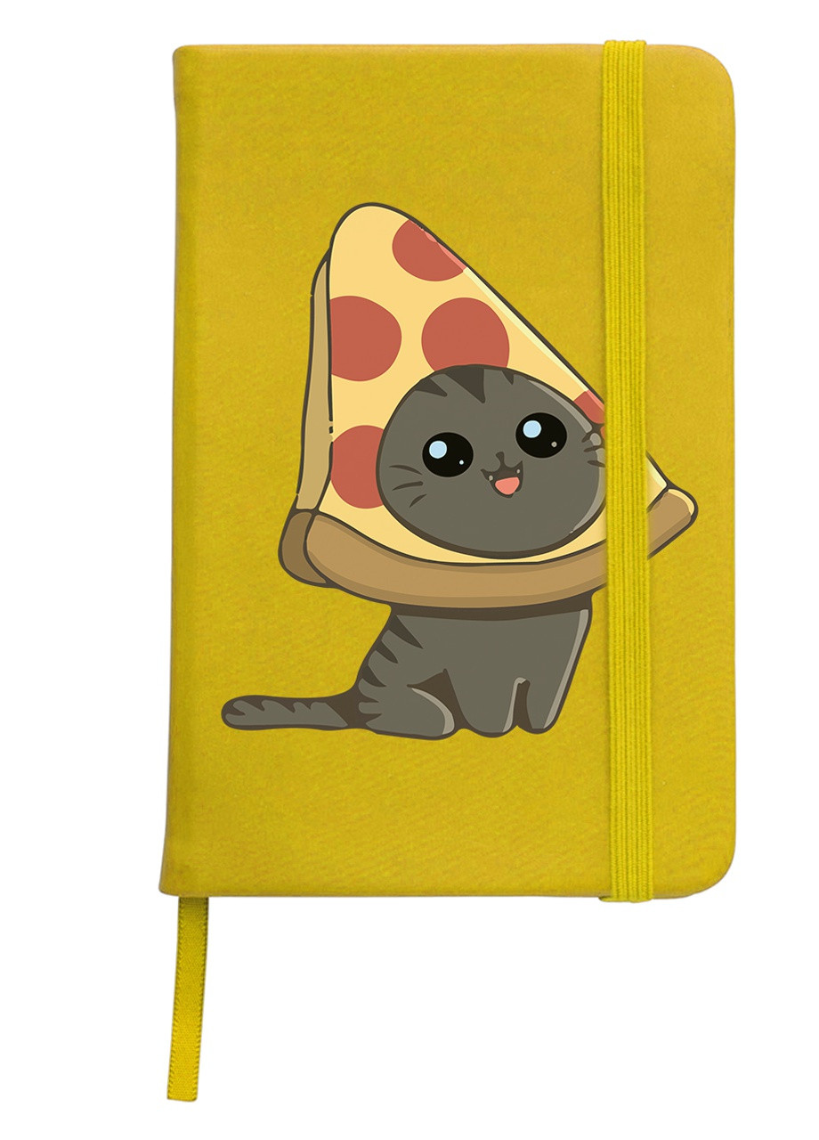 Блокнот А5 Піца кіт (Pizzacat) Жовтий (92228-3436-SY) MobiPrint (257327162)