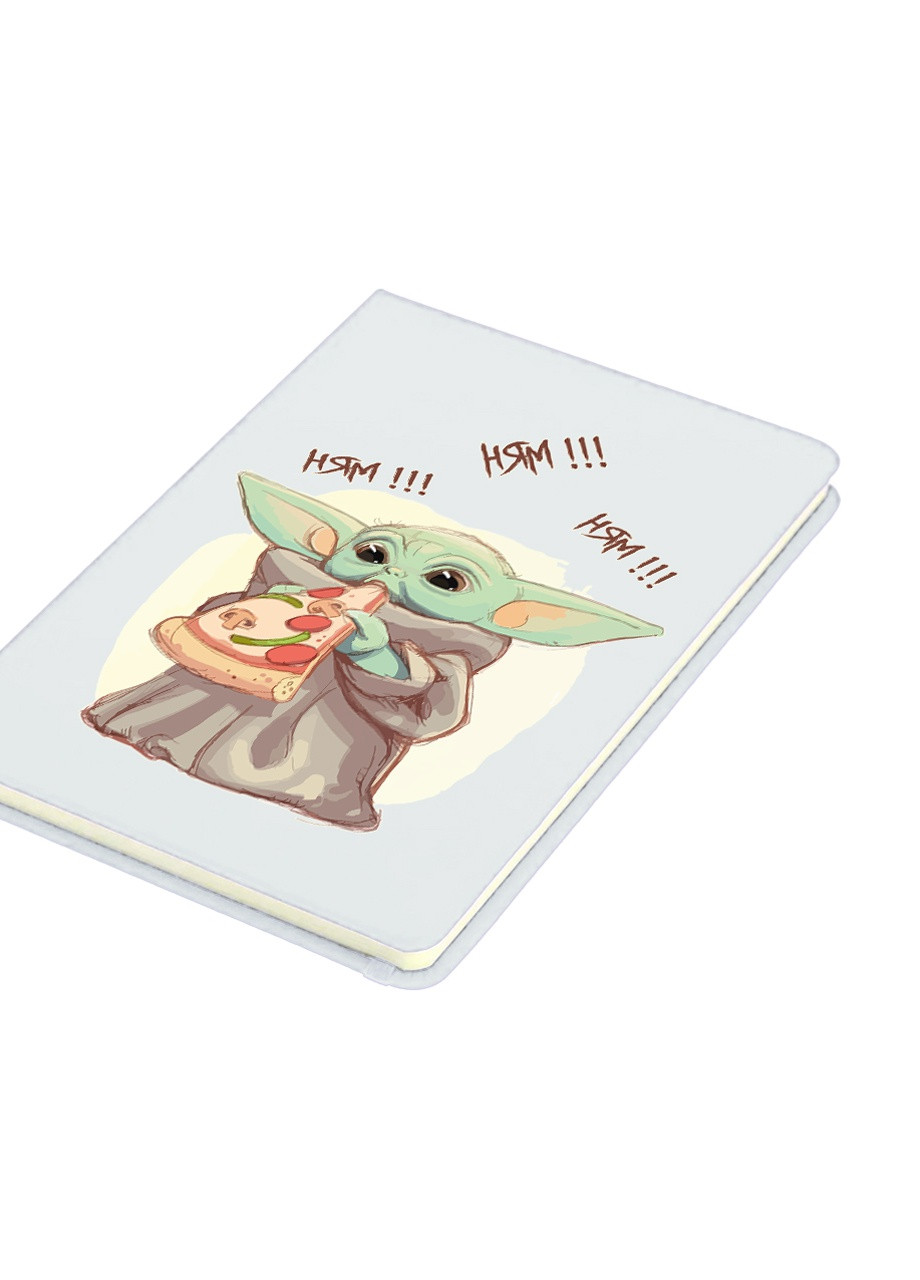 Блокнот А5 Грогу пицца(Grogu Baby Yoda) Белый (92228-3519-WT) MobiPrint (257322130)