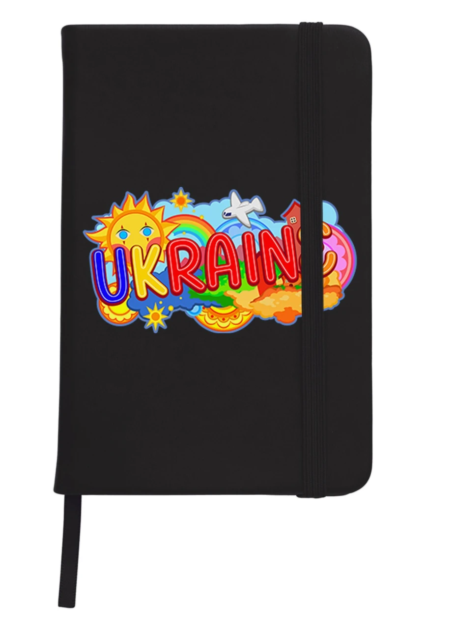 Блокнот А5 Україна Чорний (92228-3741-BK) MobiPrint (257324473)