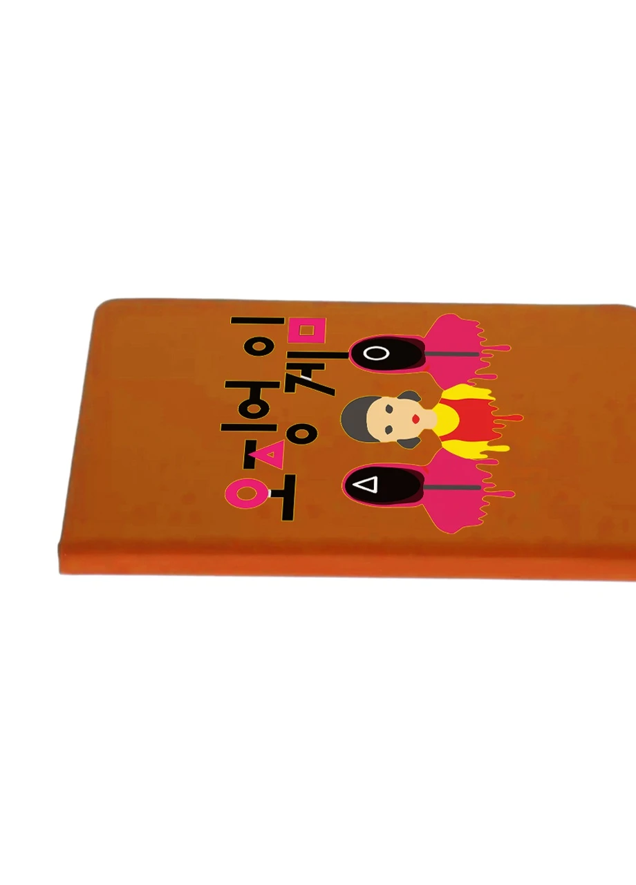Блокнот А5 Гра в кальмара лялька та солдати (Squid game) Помаранчевий (92228-3504-OG) MobiPrint (257325575)