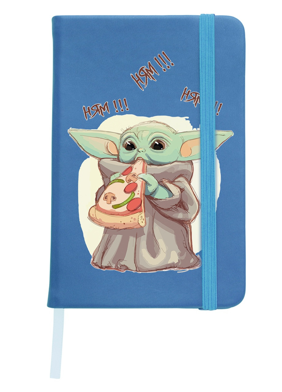 Блокнот А5 Грогу піца(Grogu Baby Yoda) Світло-блакитний (92228-3519-SK) MobiPrint (257324224)
