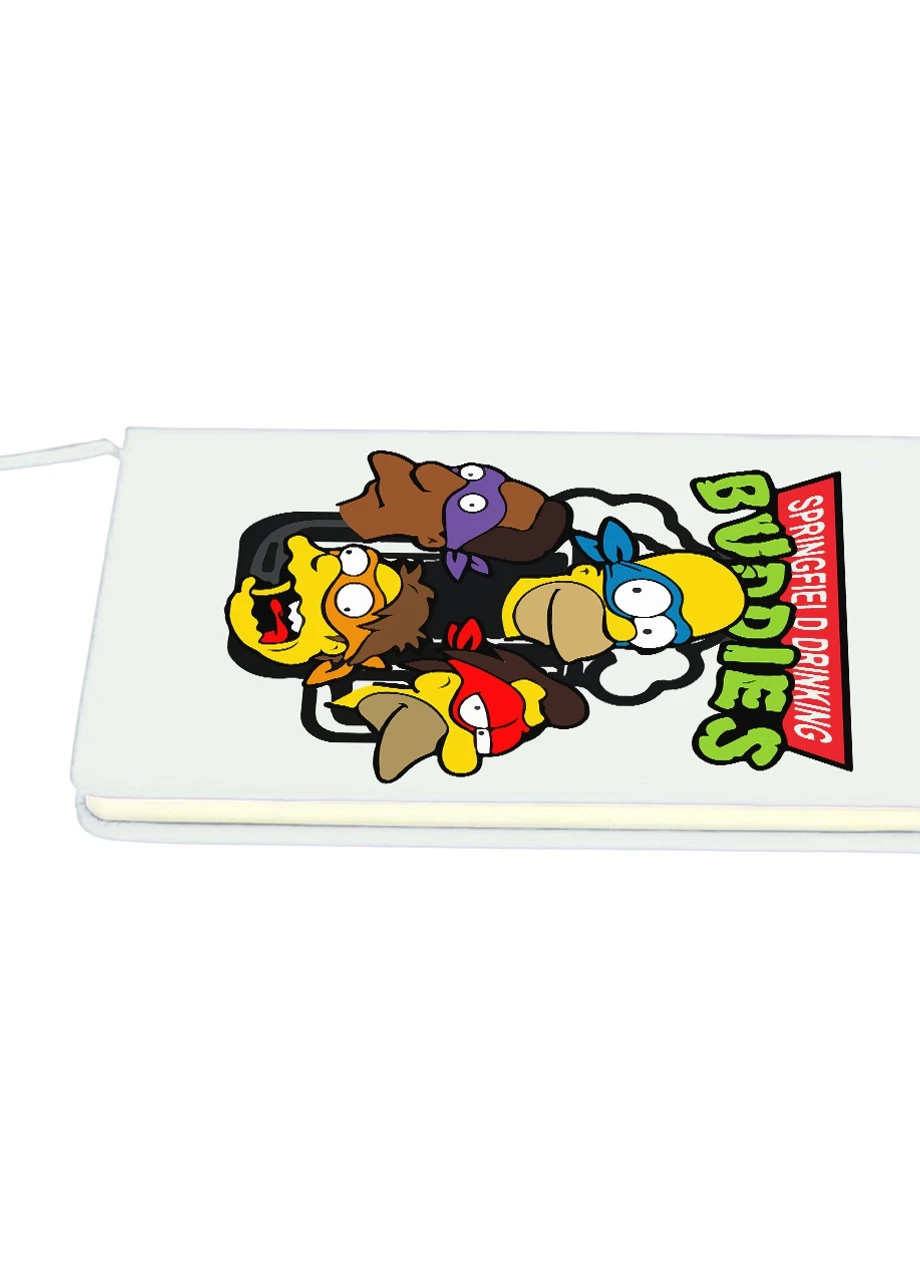 Блокнот А5 Спрінгфілд Буддіс (Springfield Buddies) Білий (92228-3465-WT) MobiPrint (257328036)