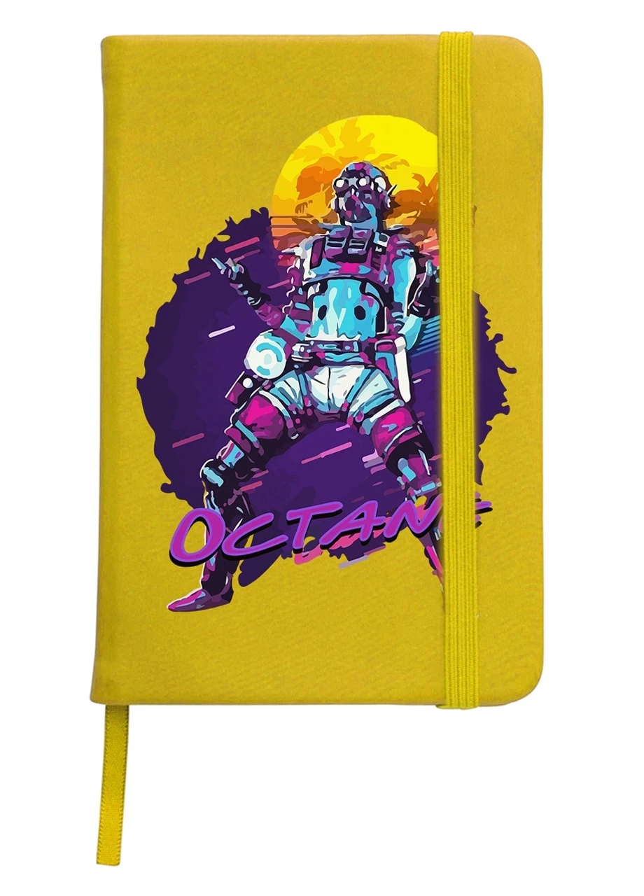 Блокнот А5 Апекс леджендс Октейн неон (Octane poster Apex Legends) Жовтий (92228-3497-SY) MobiPrint (257323414)