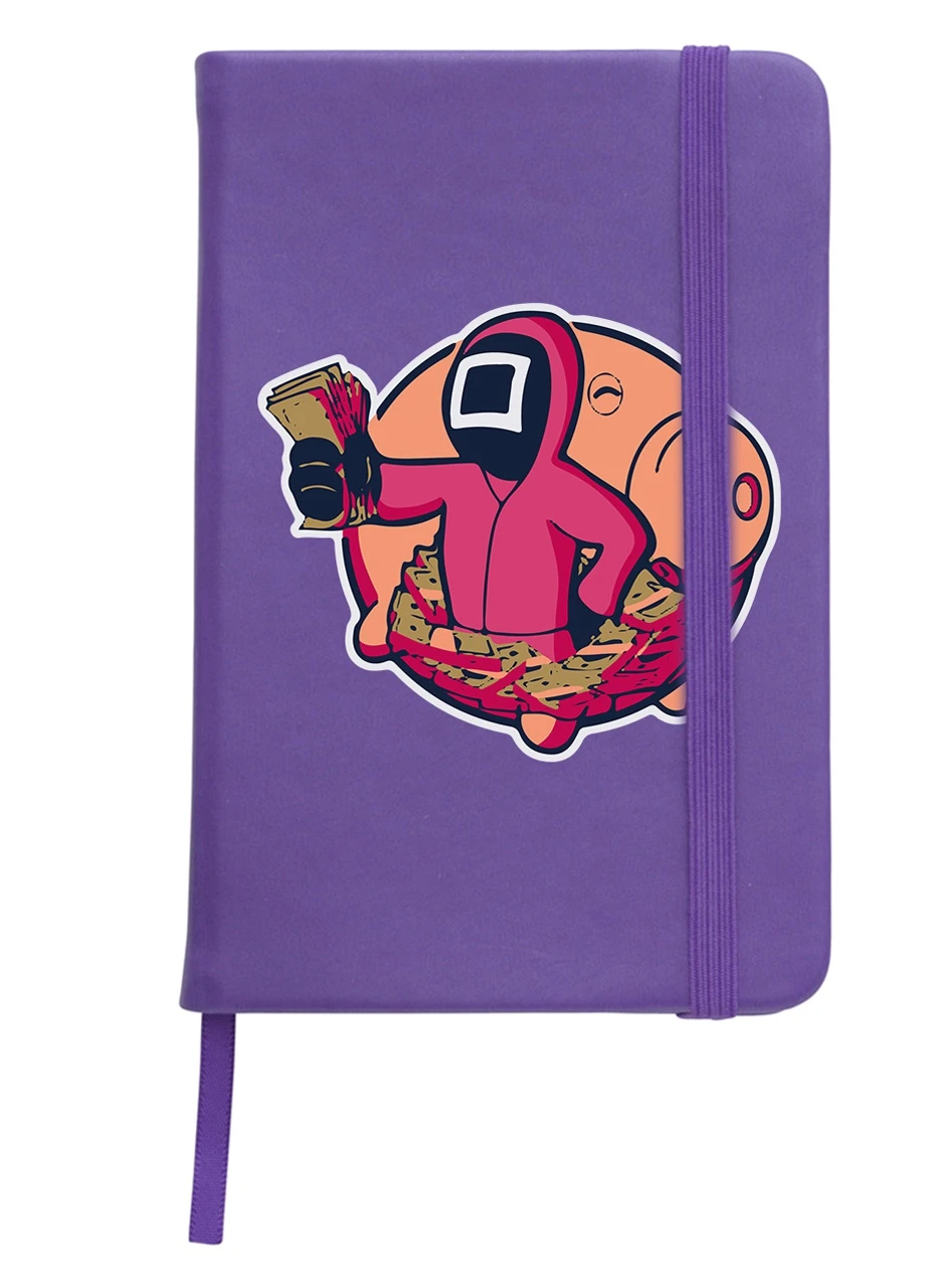 Блокнот А5 Игра в кальмара (Squid Game) Фиолетовый (92228-3458-PU) MobiPrint (257326618)