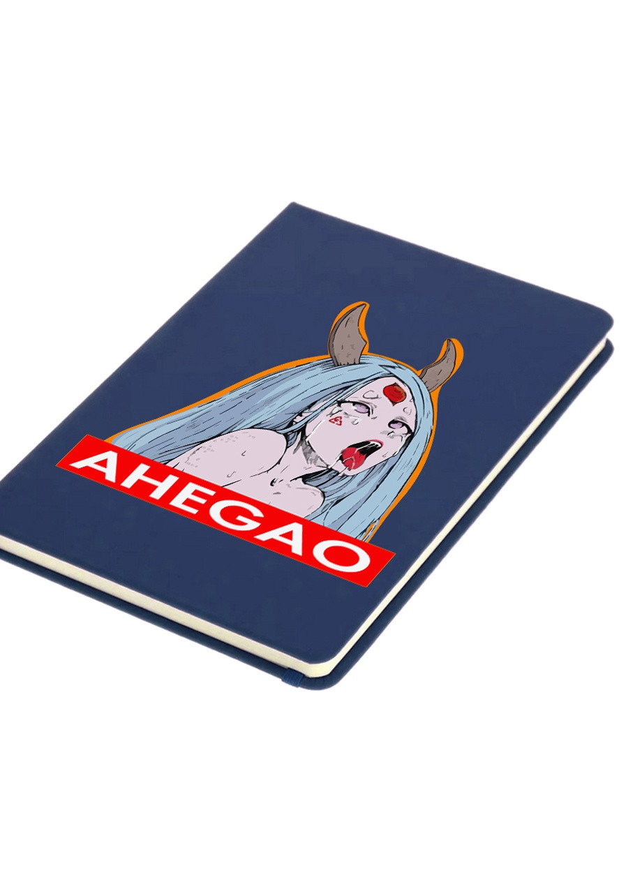 Блокнот А5 Ахегао дівчина-рот лого(Ahegao girl logo) Темно-синій (92228-3508-NB) MobiPrint (257328903)
