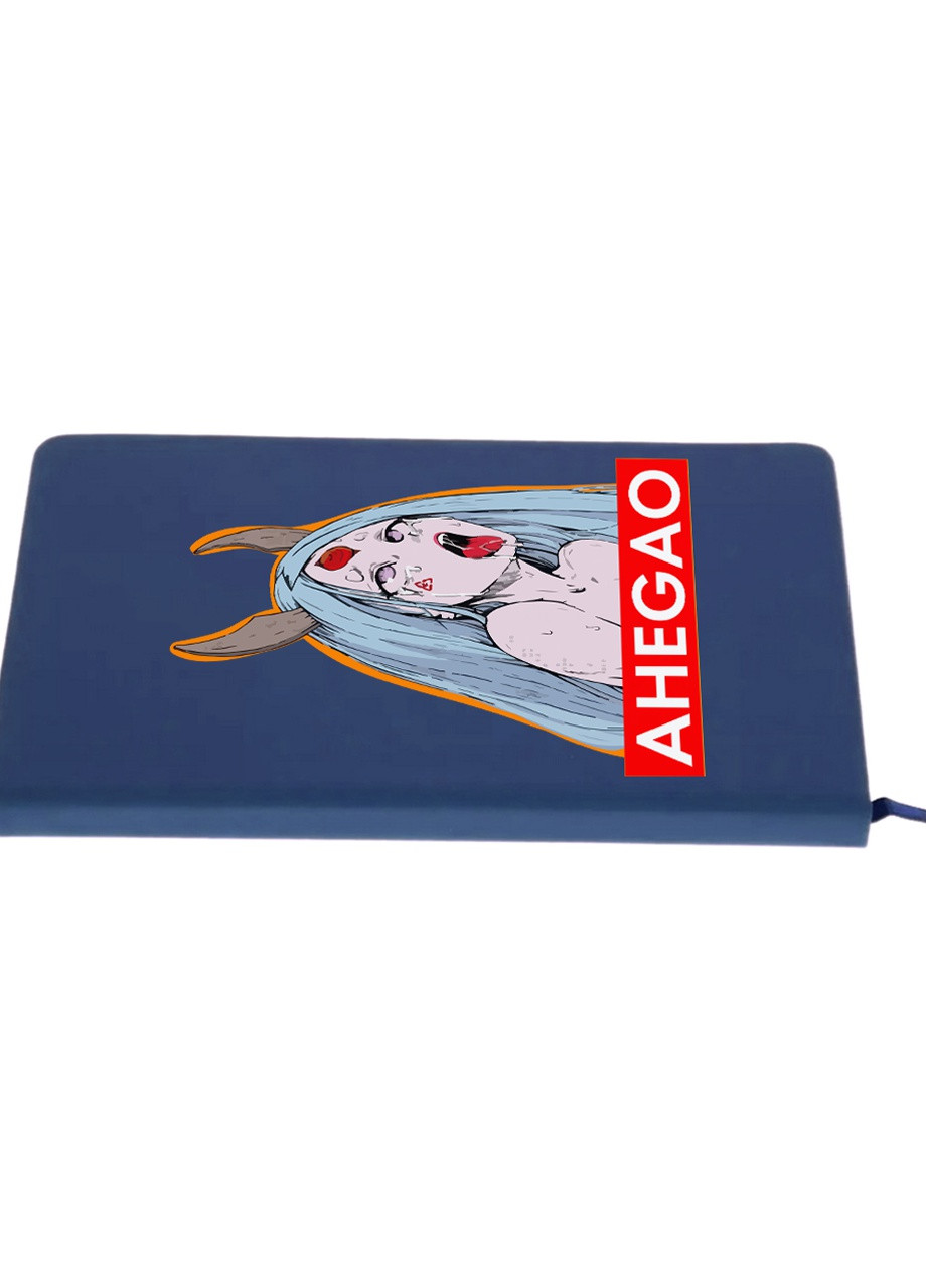 Блокнот А5 Ахегао дівчина-рот лого(Ahegao girl logo) Темно-синій (92228-3508-NB) MobiPrint (257328903)
