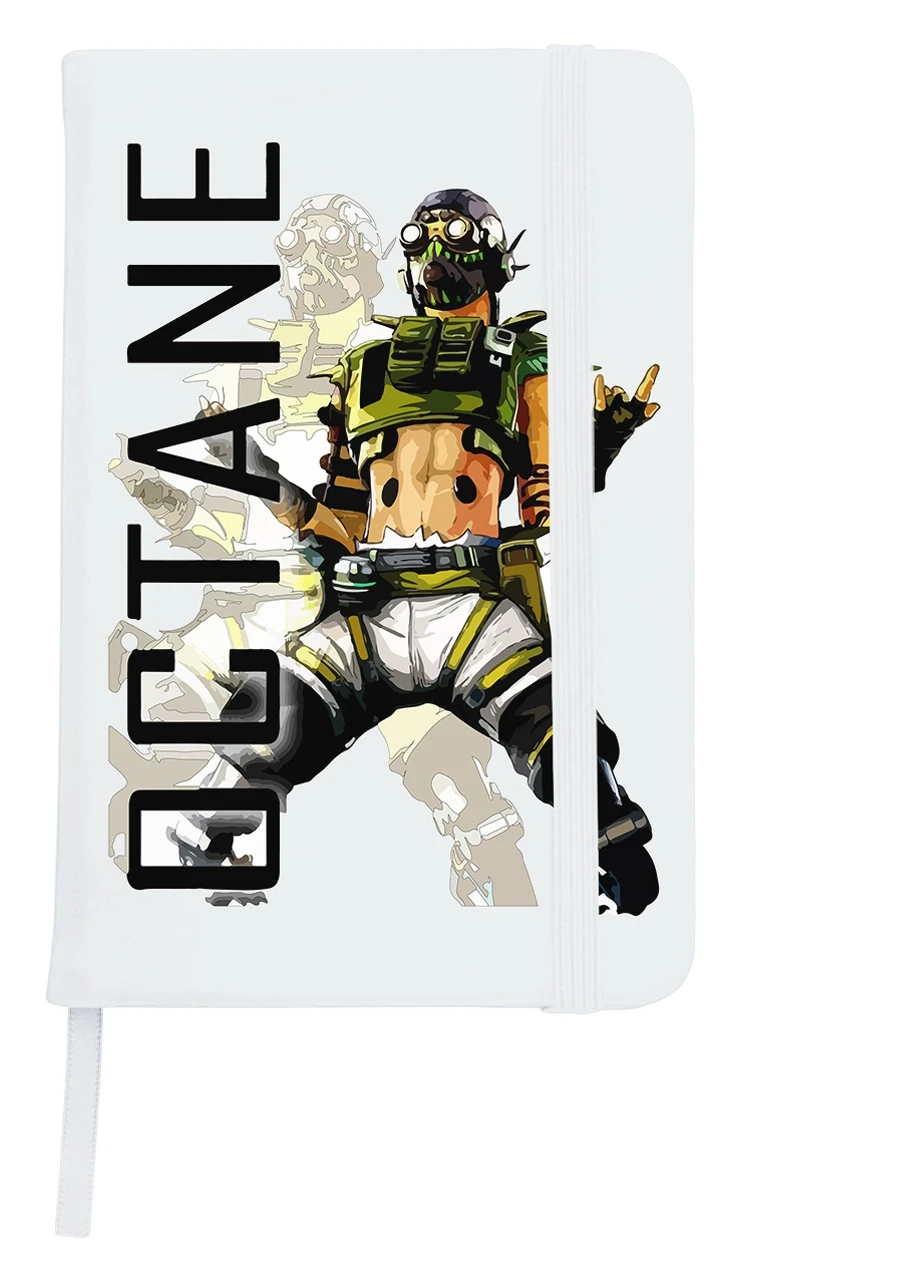Блокнот А5 Апекс леджендс Октейн з лого(Octane Apex Legends) Білий (92228-3498-WT) MobiPrint (257322341)