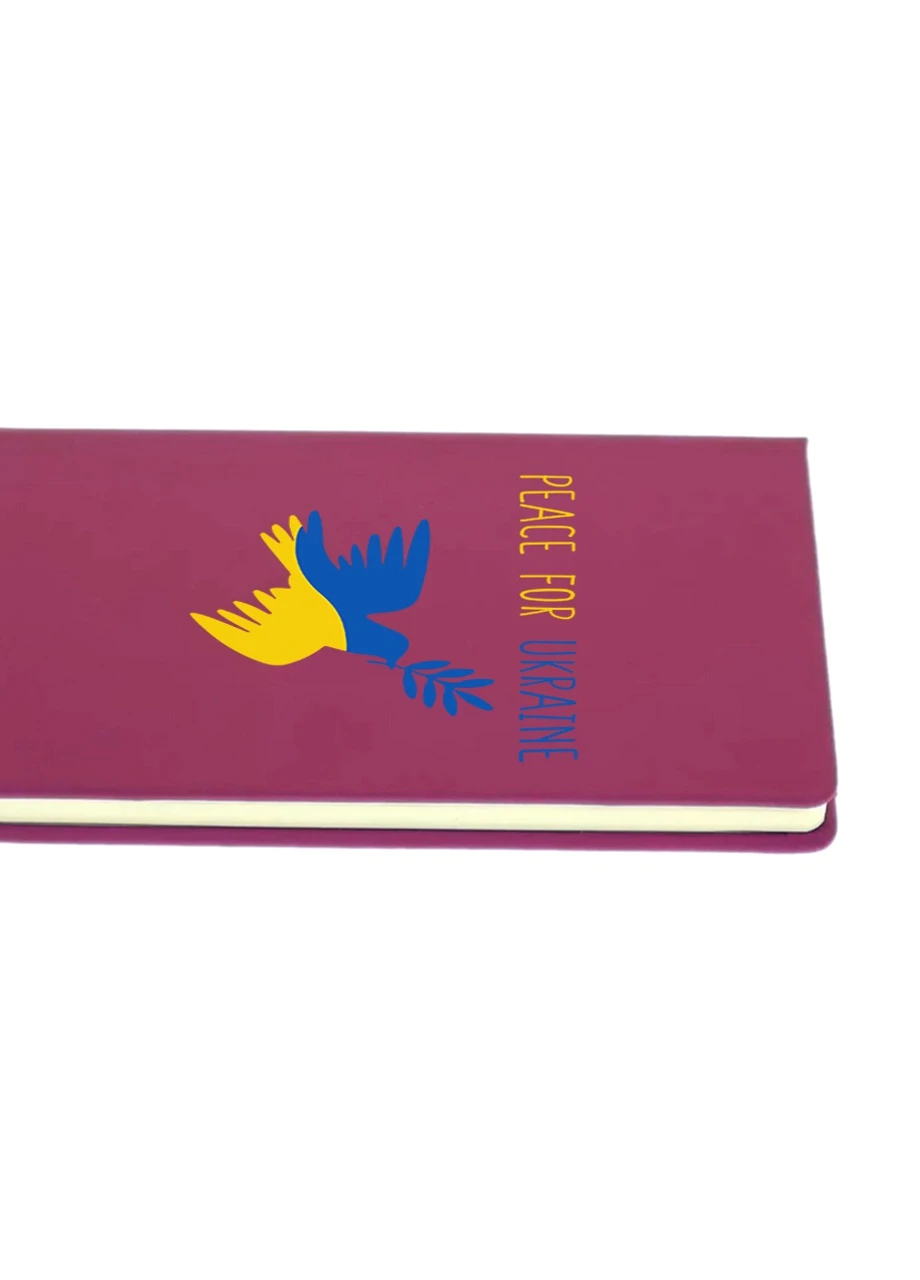 Блокнот А5 Мир для Украины Малиновый (92228-3688-FU) MobiPrint (257326462)