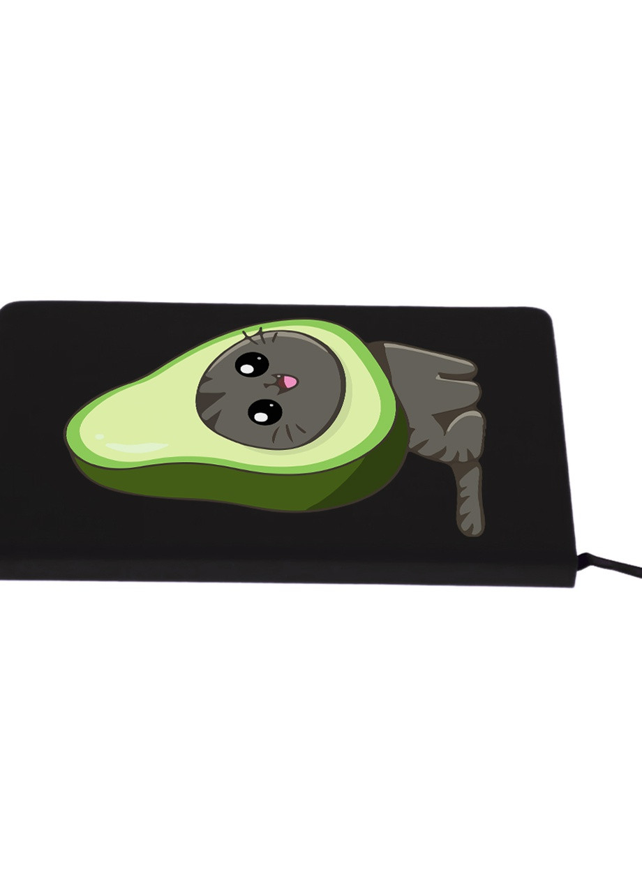 Блокнот А5 Авокадо кот (Avocato) Черный (92228-3473-BK) MobiPrint (257325022)