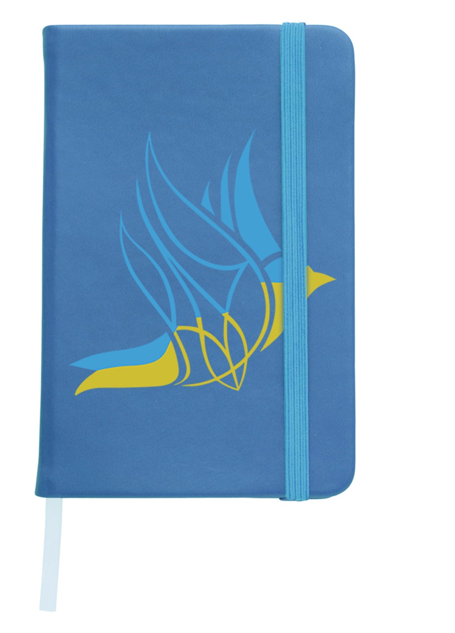 Блокнот А5 Українська пташка Світло-блакитний (92228-3743-SK) MobiPrint (257323122)