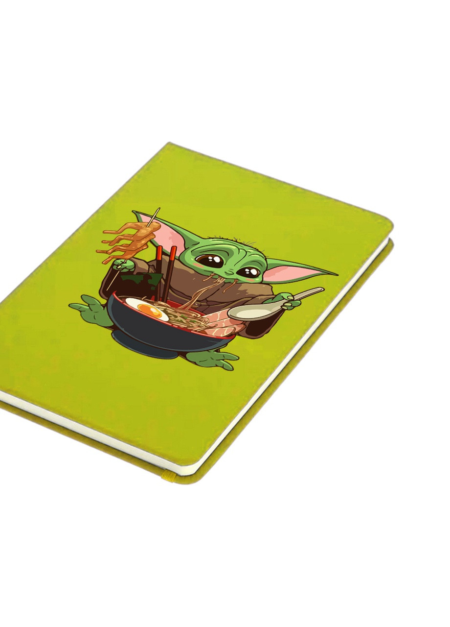 Блокнот А5 Грогу Йода смачна їжа (Grogu Baby Yoda) Салатовий (92228-3524-LM) MobiPrint (257326530)