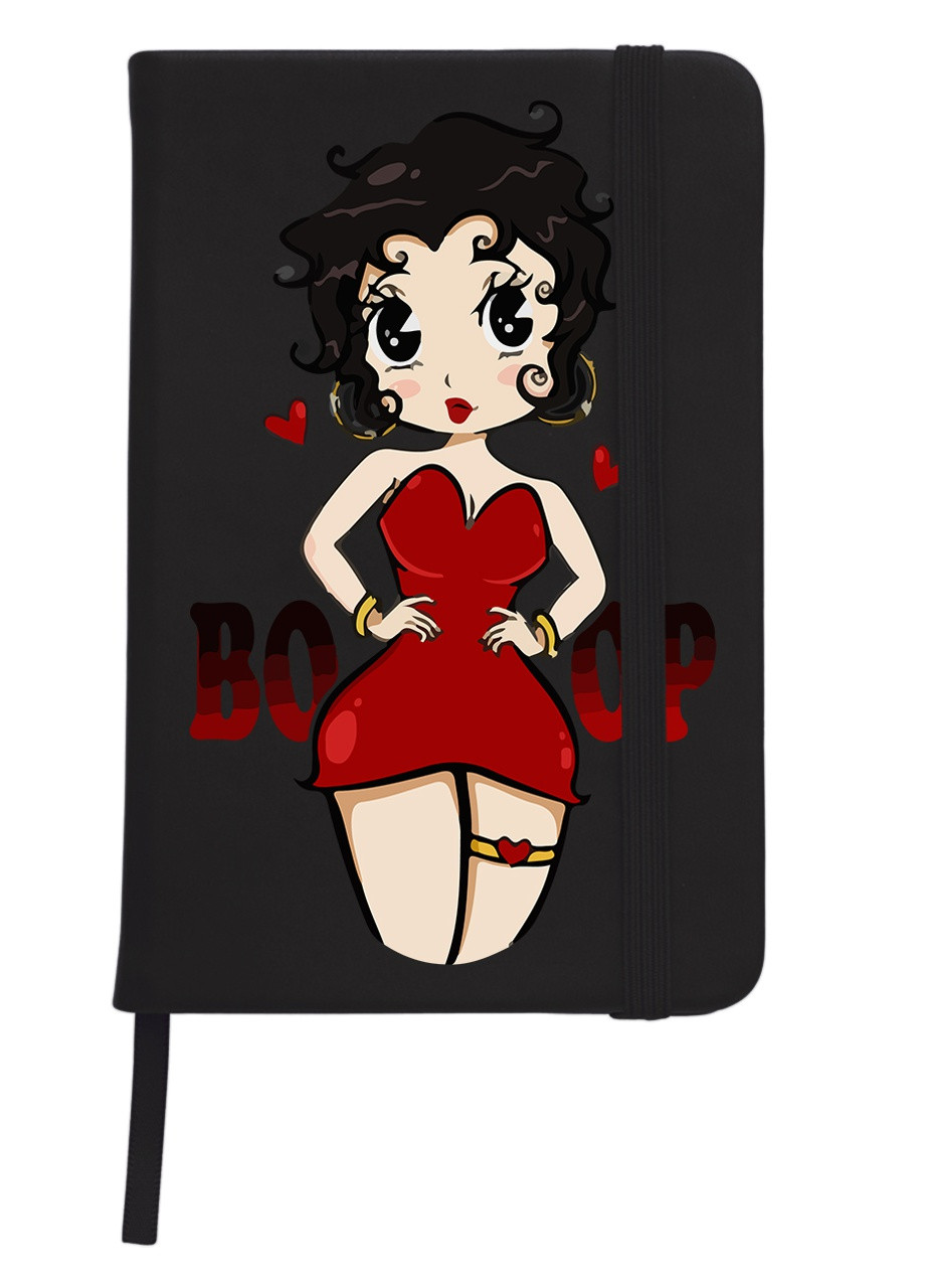 Блокнот А5 Бетті Буп (Betty Boop) Чорний (92228-3468-BK) MobiPrint (257323110)