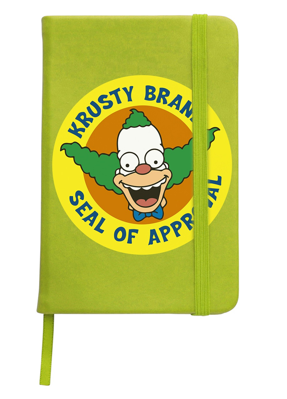 Блокнот А5 Клоун Красти Симпсон (Krusty the Clown The Simpsons) Салатовый (92228-3411-LM) MobiPrint (257324872)