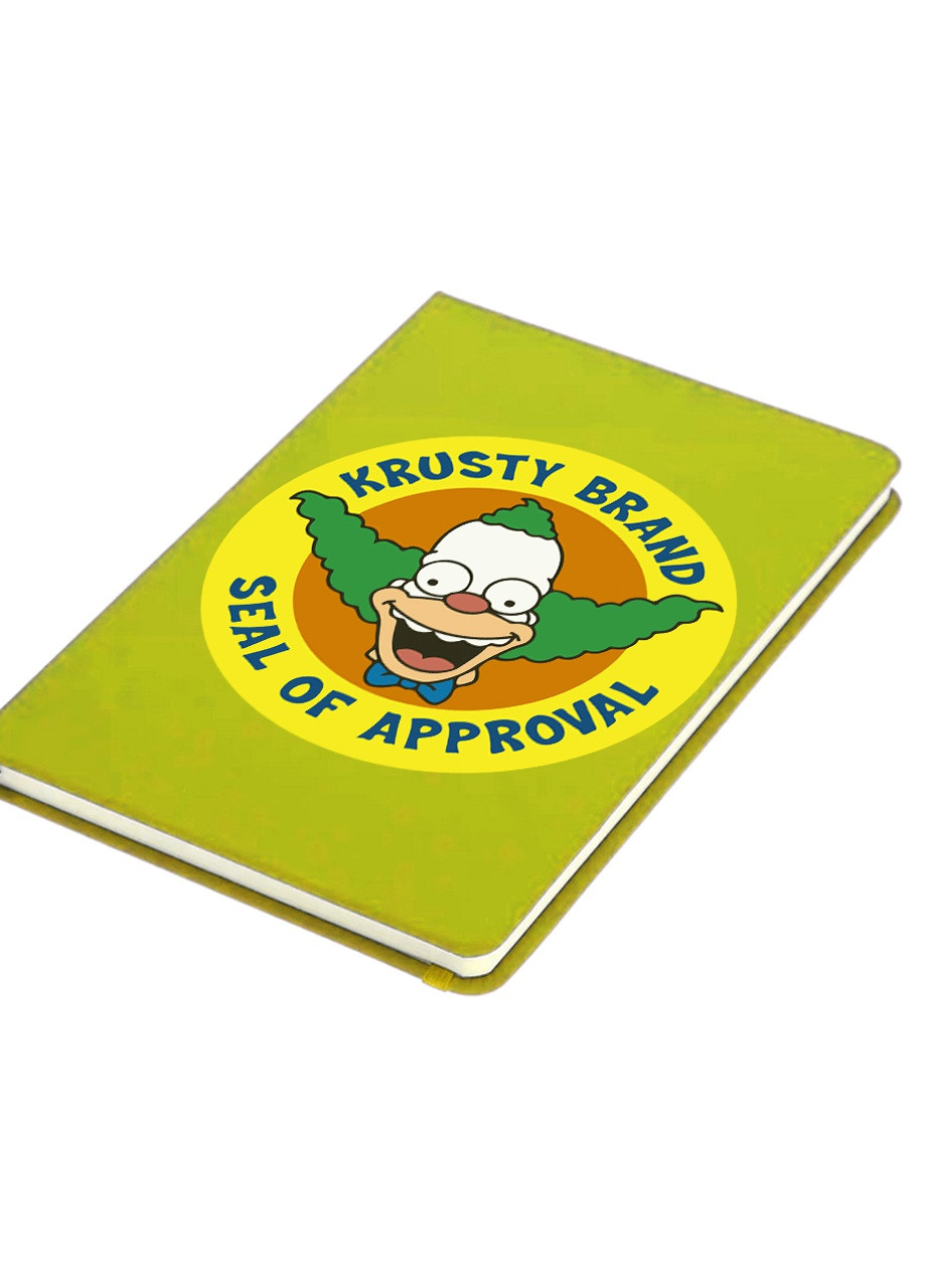 Блокнот А5 Клоун Красти Симпсон (Krusty the Clown The Simpsons) Салатовый (92228-3411-LM) MobiPrint (257324872)