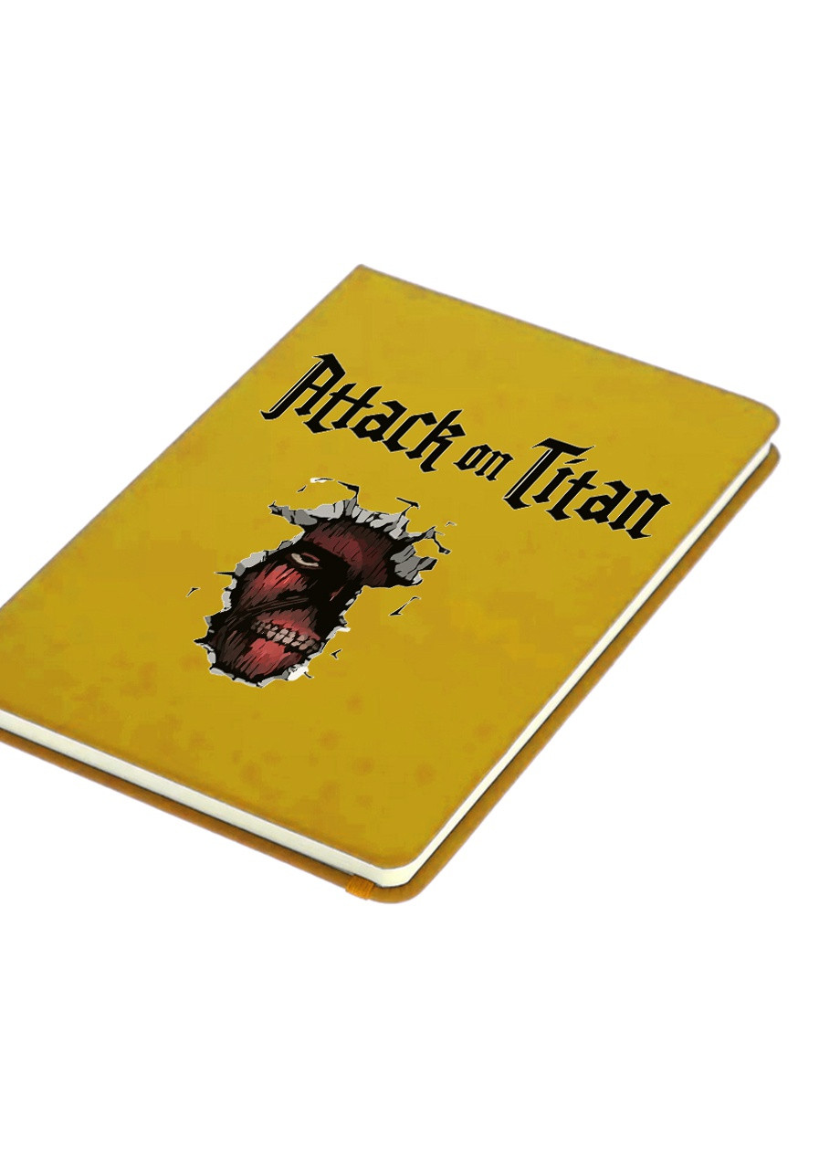 Блокнот А5 Атака титанов Колоссальный Титан лого ( Attack on Titan logo) Желтый (92228-3489-SY) MobiPrint (257322250)