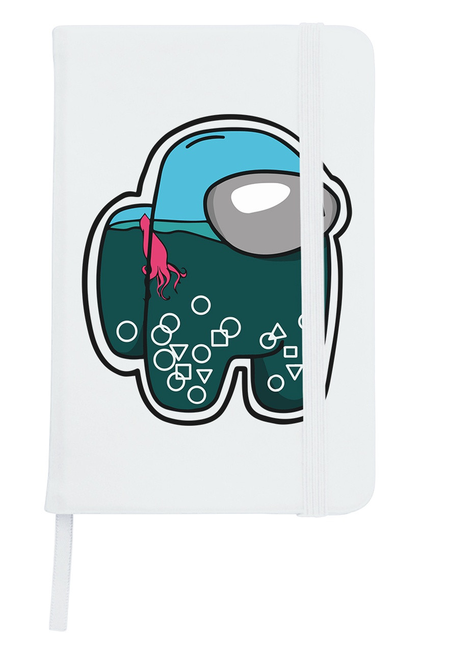 Блокнот А5 Амонг Ас та Гра в кальмара (Among Us and Squid Game) Білий (92228-3476-WT) MobiPrint (257326838)