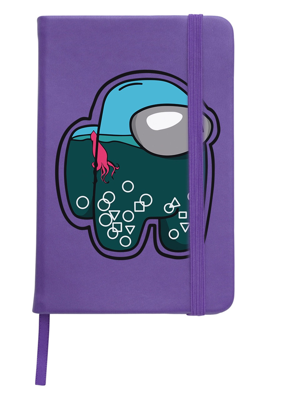 Блокнот А5 Амонг Ас и Игра в кальмара (Among Us and Squid Game) Фиолетовый (92228-3476-PU) MobiPrint (257328871)