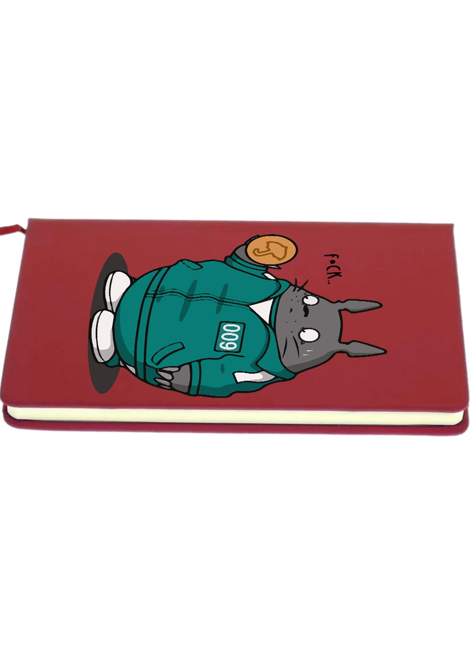 Блокнот А5 Мій сусід Тоторо та Гра в кальмара (Squid Game and My Neighbor Totoro) Червоний (92228-3453-RD) MobiPrint (257323714)