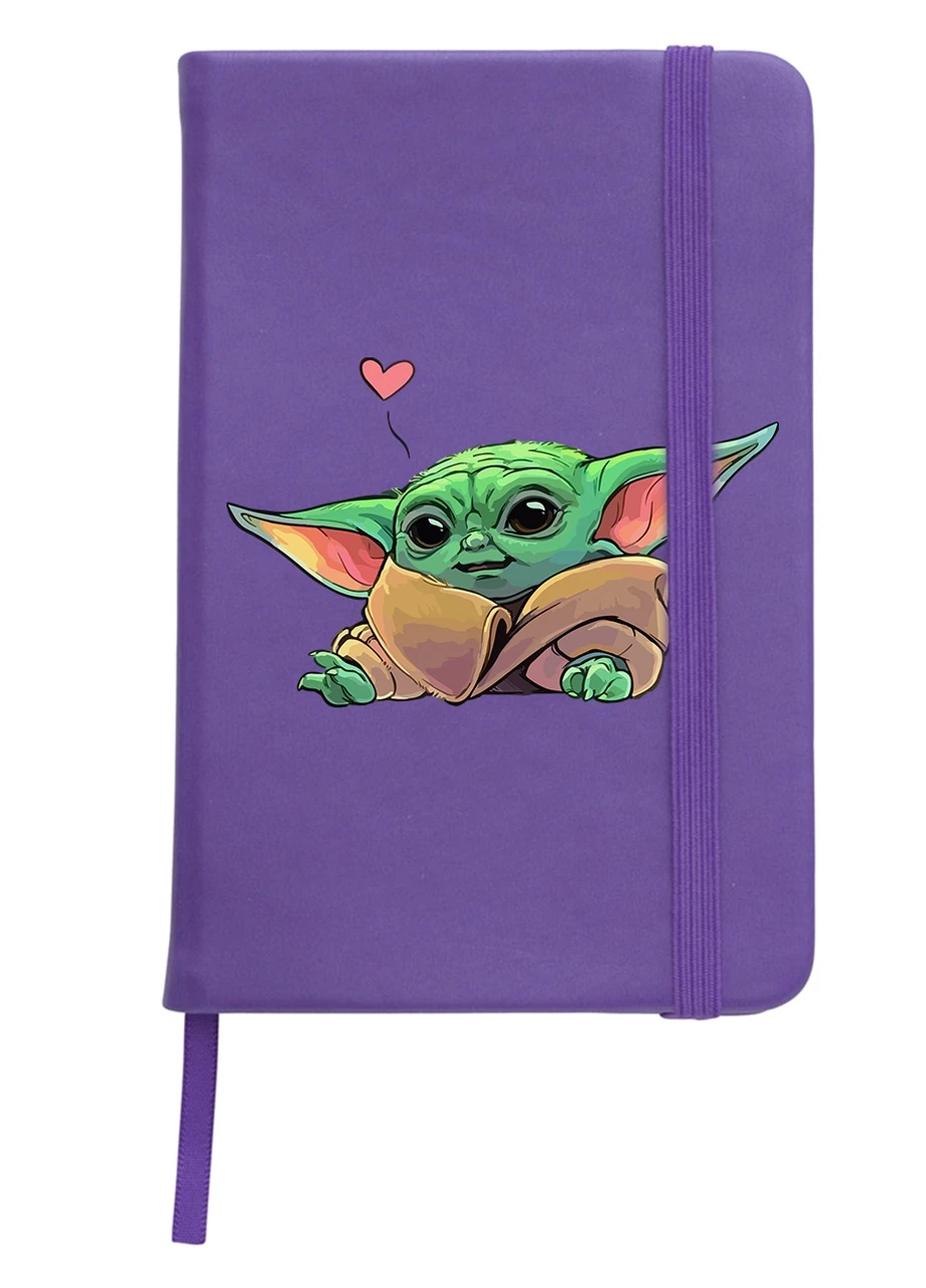 Блокнот А5 Грогу Йода лайк (Grogu Baby Yoda) Фіолетовий (92228-3522-PU) MobiPrint (257322161)