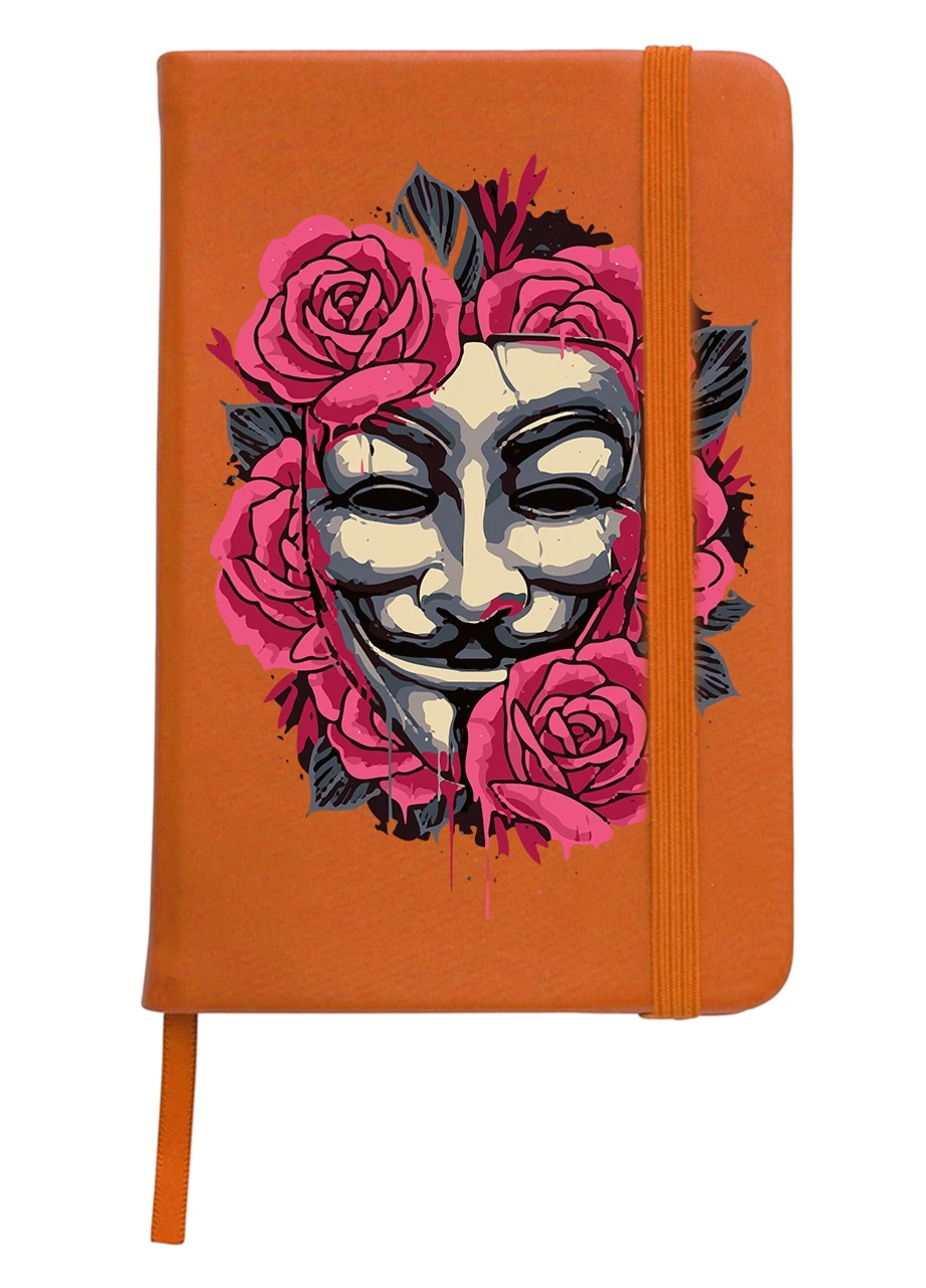 Блокнот А5 Вендетта (V Vendetta) Оранжевый (92228-3424-OG) MobiPrint (257323677)