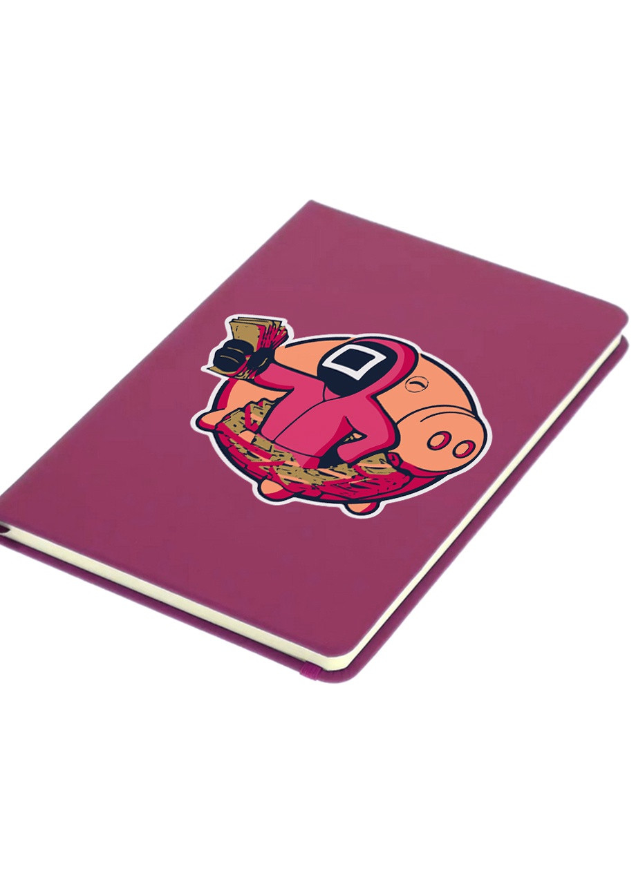 Блокнот А5 Игра в кальмара (Squid Game) Малиновый (92228-3458-FU) MobiPrint (257323601)