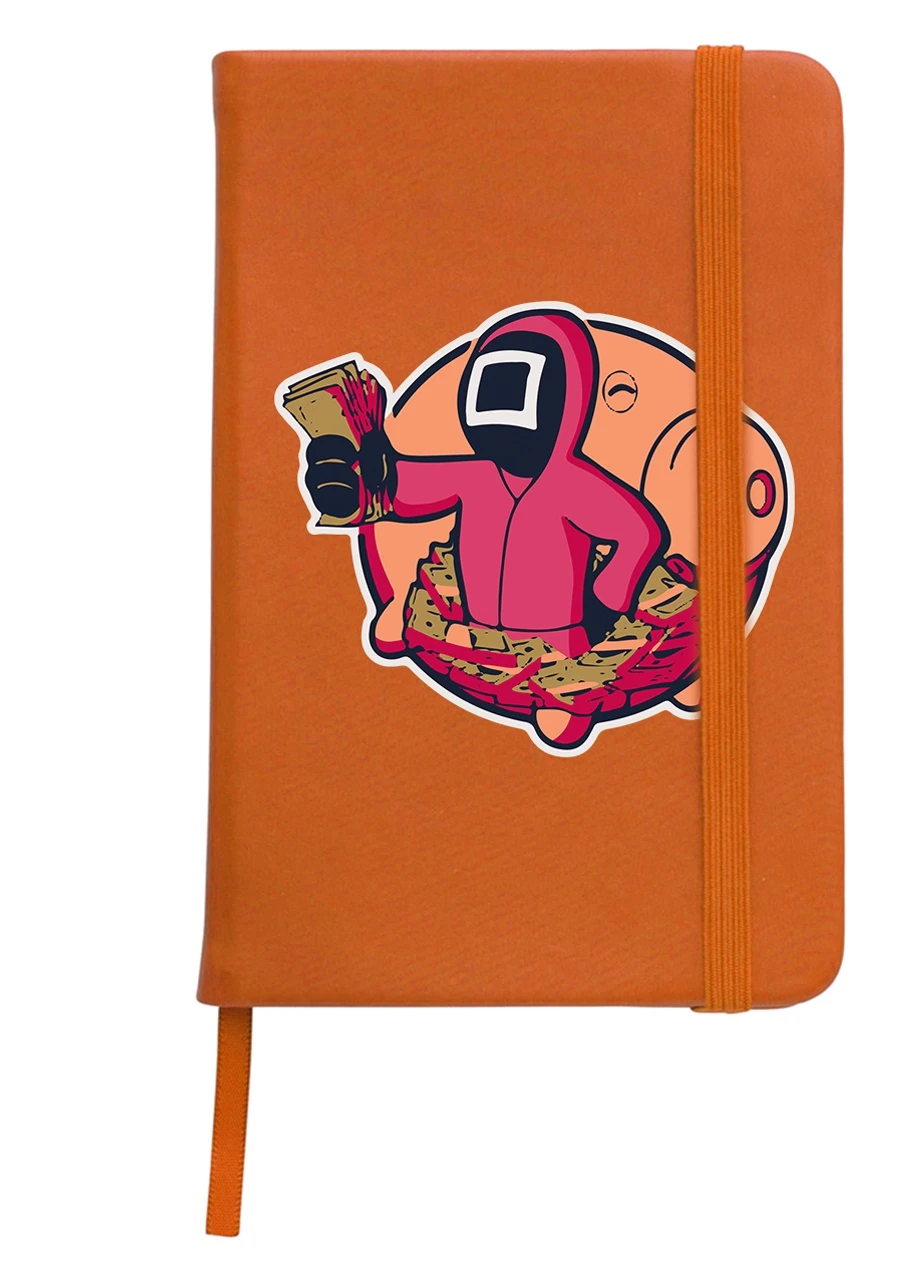 Блокнот А5 Гра в кальмара (Squid Game) Помаранчевий (92228-3458-OG) MobiPrint (257321723)