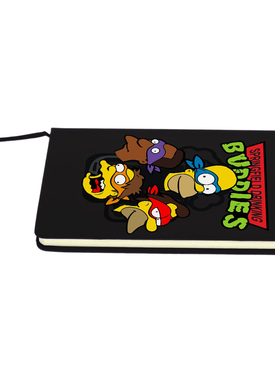 Блокнот А5 Спрінгфілд Буддіс (Springfield Buddies) Чорний (92228-3465-BK) MobiPrint (257322522)
