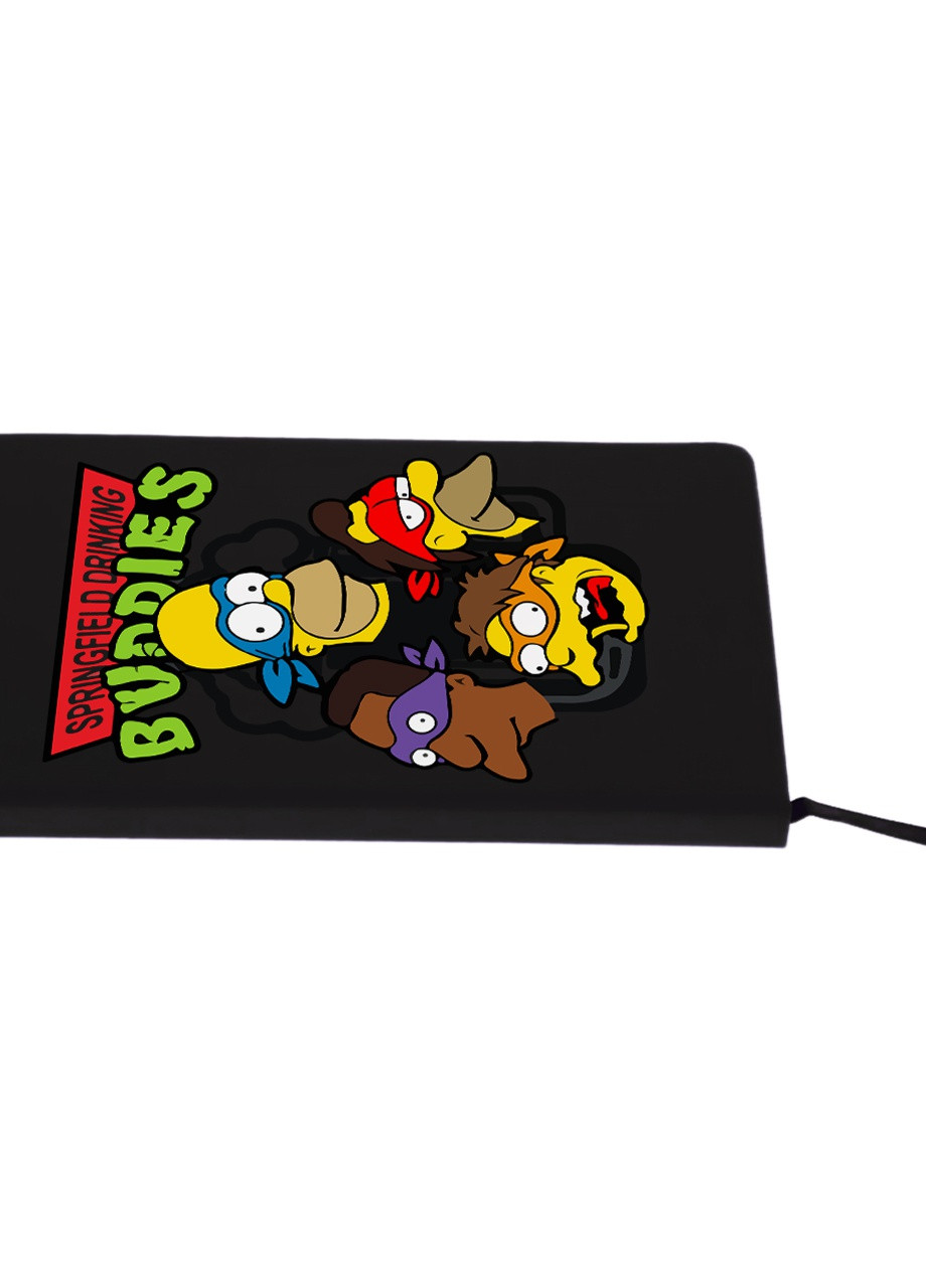 Блокнот А5 Спрінгфілд Буддіс (Springfield Buddies) Чорний (92228-3465-BK) MobiPrint (257322522)