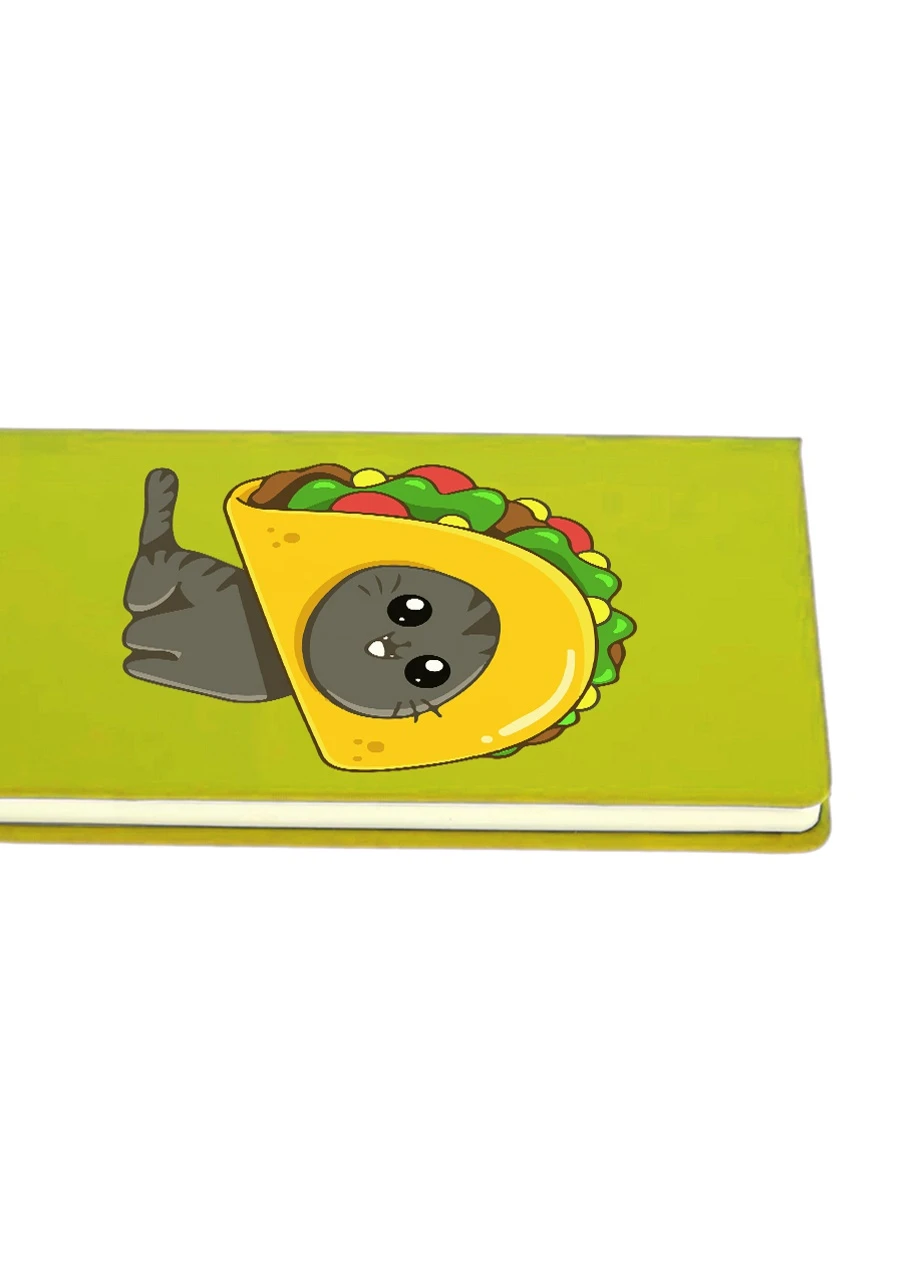 Блокнот А5 Тако Кот (Tacocat) Салатовый (92228-3434-LM) MobiPrint (257324157)