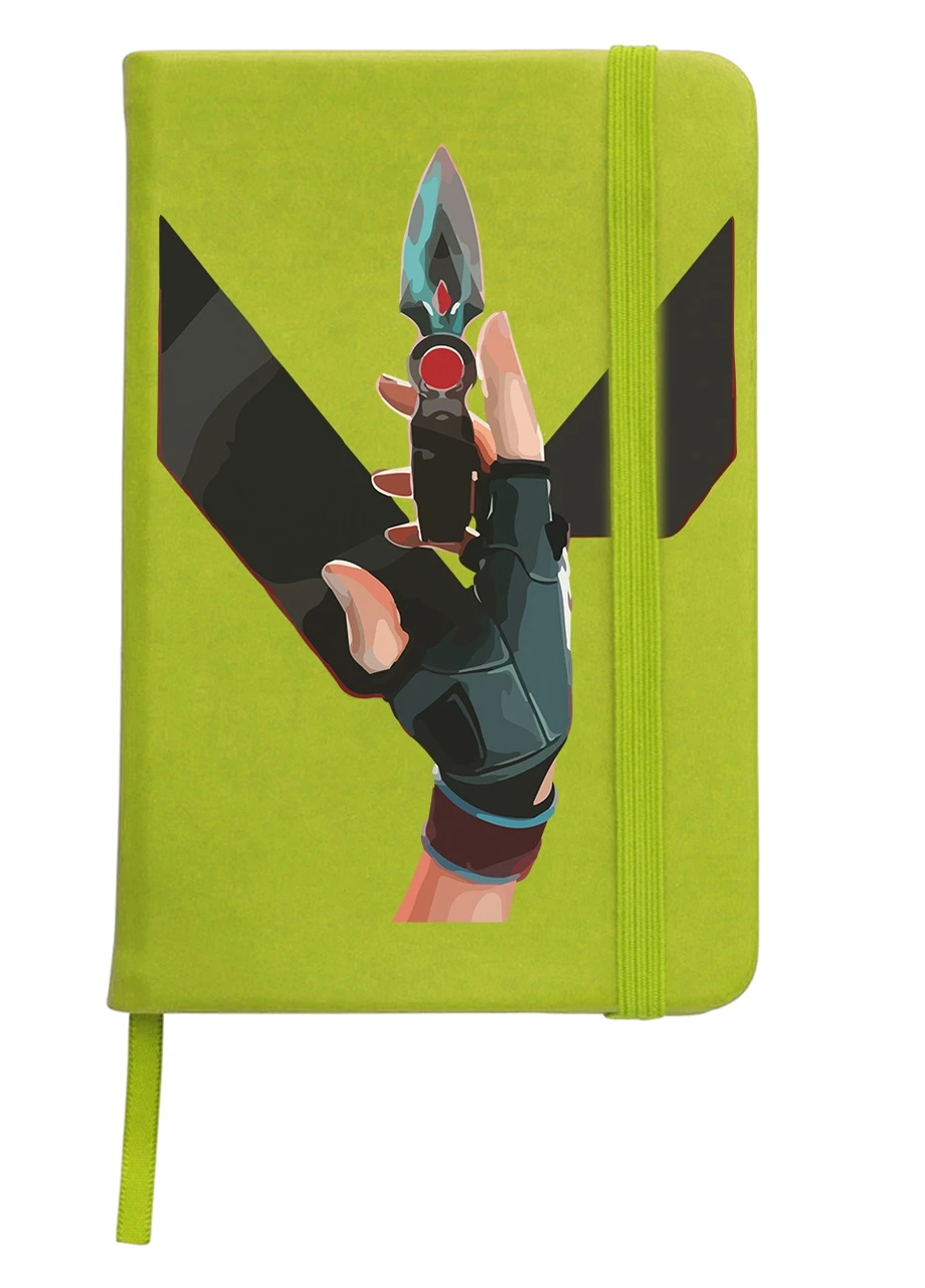 Блокнот А5 Валорант Джетт рука-лого (Valorant Jett) Салатовий (92228-3537-LM) MobiPrint (257323011)