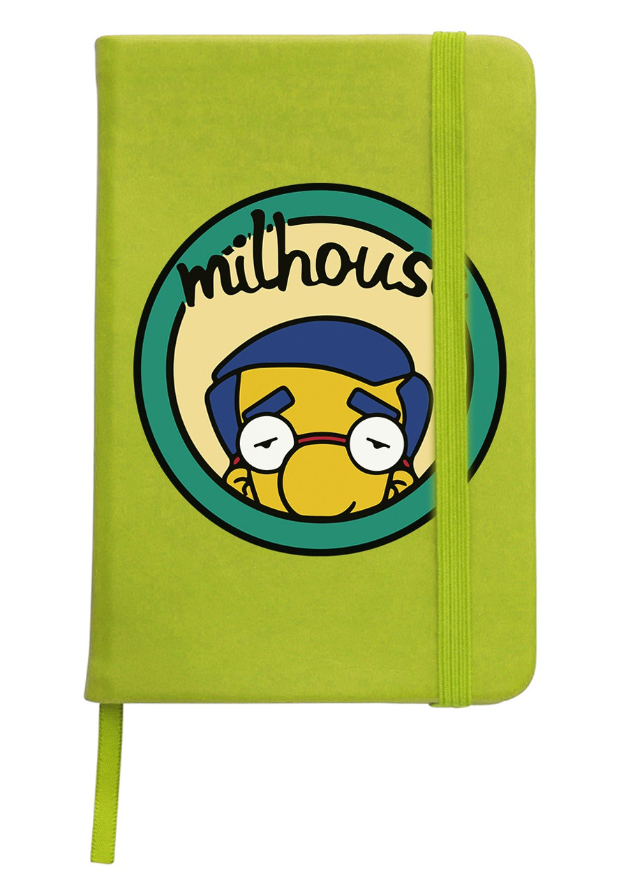Блокнот А5 Мілхаус Ван Хутен Сімпсони (Milhouse The Simpsons) Салатовий (92228-3464-LM) MobiPrint (257325967)