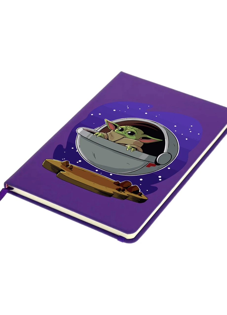Блокнот А5 Грогу космос (Grogu Baby Yoda) Фіолетовий (92228-3518-PU) MobiPrint (257323022)