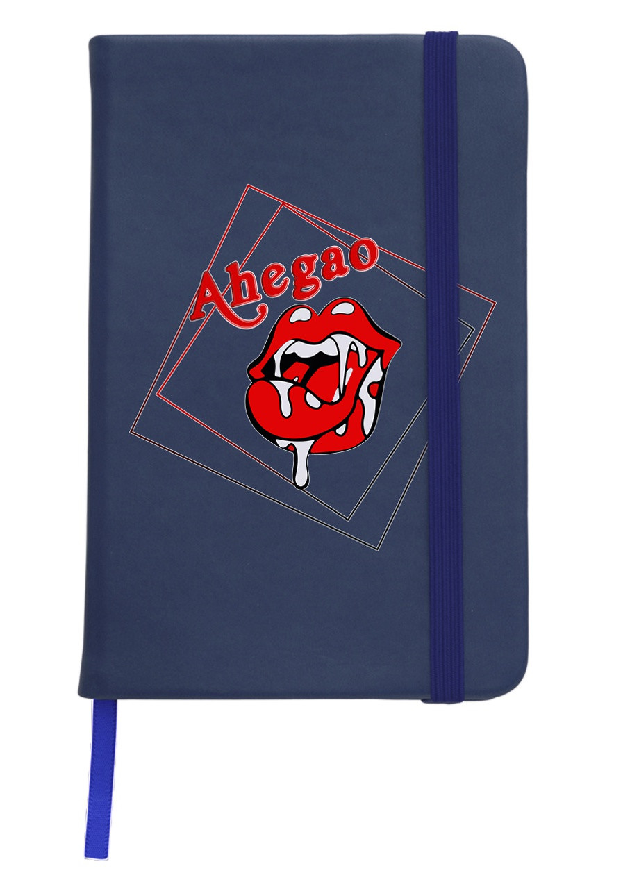 Блокнот А5 Ахегао губи-лого(Ahegao girl) Темно-синій (92228-3503-NB) MobiPrint (257322331)