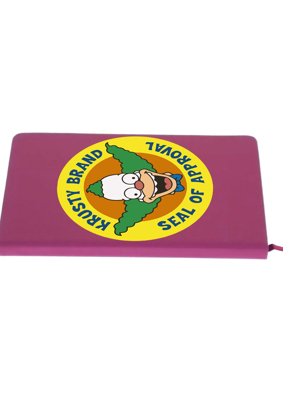Блокнот А5 Клоун Красти Симпсон (Krusty the Clown The Simpsons) Малиновый (92228-3411-FU) MobiPrint (257325088)