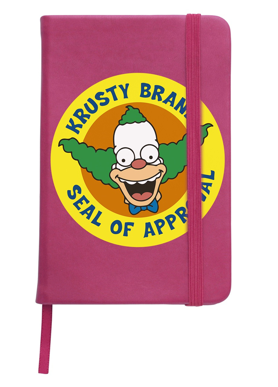 Блокнот А5 Клоун Красти Симпсон (Krusty the Clown The Simpsons) Малиновый (92228-3411-FU) MobiPrint (257325088)