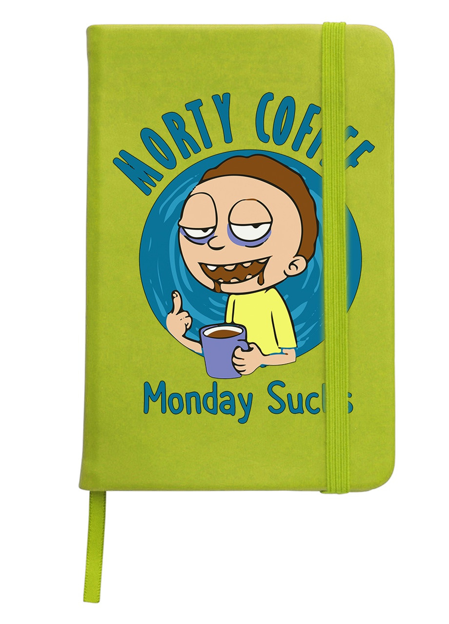 Блокнот А5 Рик и Морти (Rick and Morty) Салатовый (92228-3442-LM) MobiPrint (257325563)