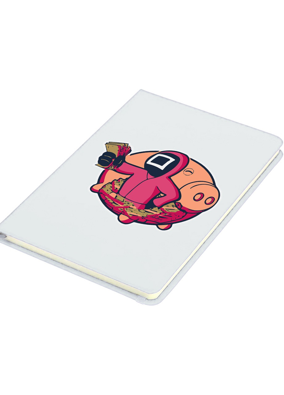 Блокнот А5 Гра в кальмара (Squid Game) Білий (92228-3458-WT) MobiPrint (257321962)