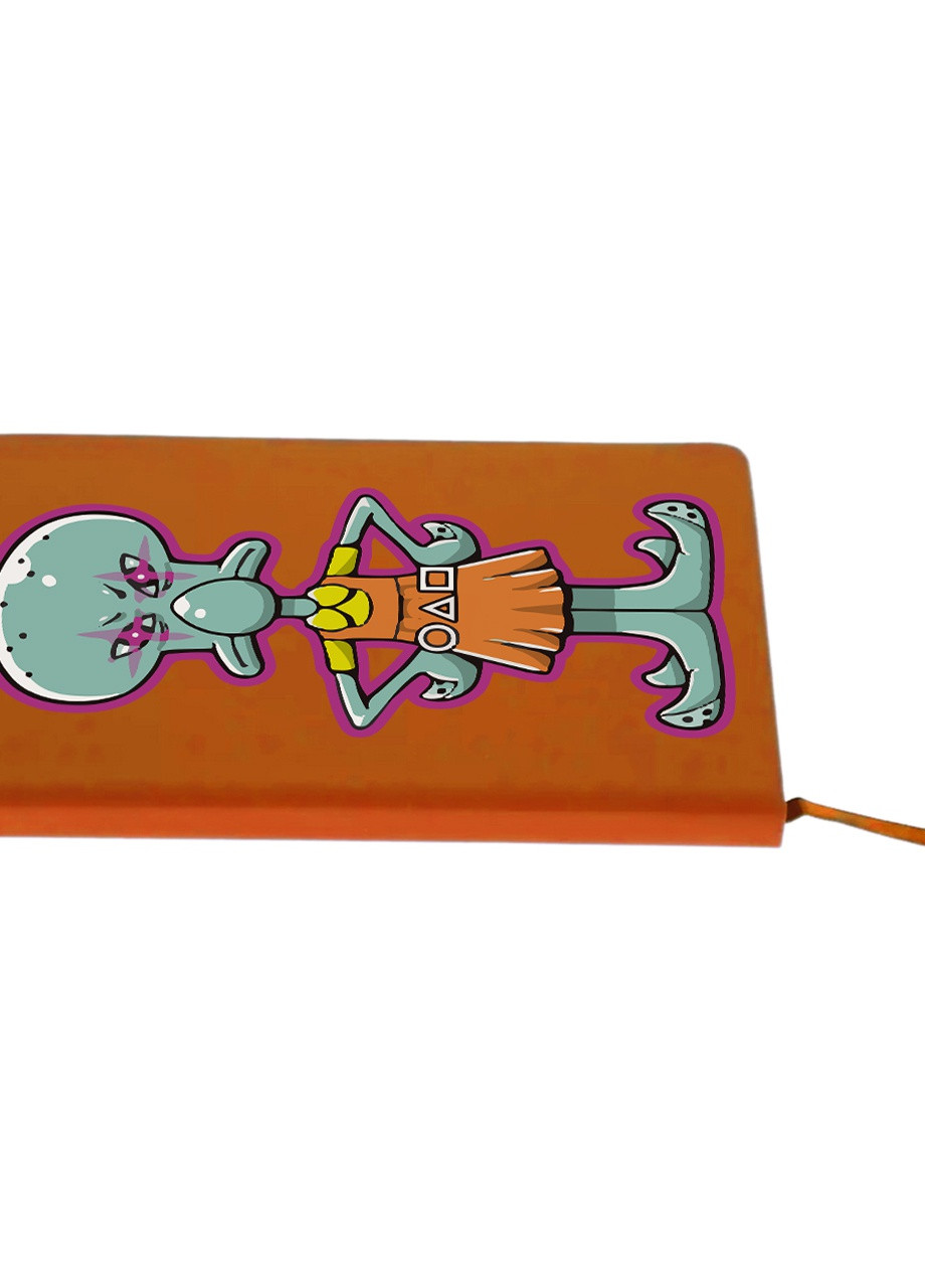 Блокнот А5 Сквидвард Тентикалс Игра в кальмара (Squidward and Squid Game) Оранжевый (92228-3457-OG) MobiPrint (257327863)