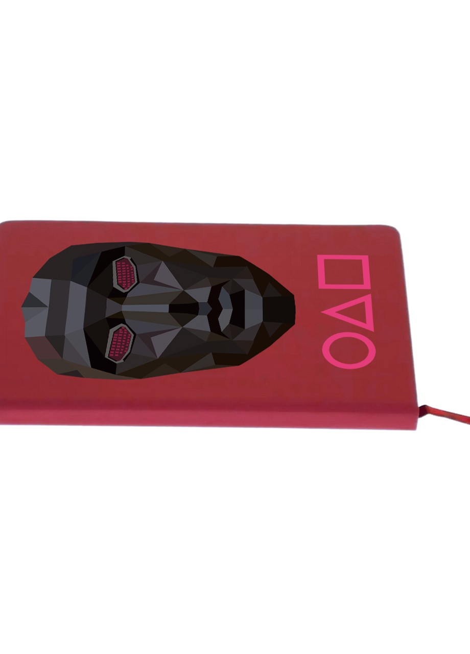 Блокнот А5 Маска Распорядителя Игра в кальмара (Squid Game) Красный (92228-3381-RD) MobiPrint (257323123)